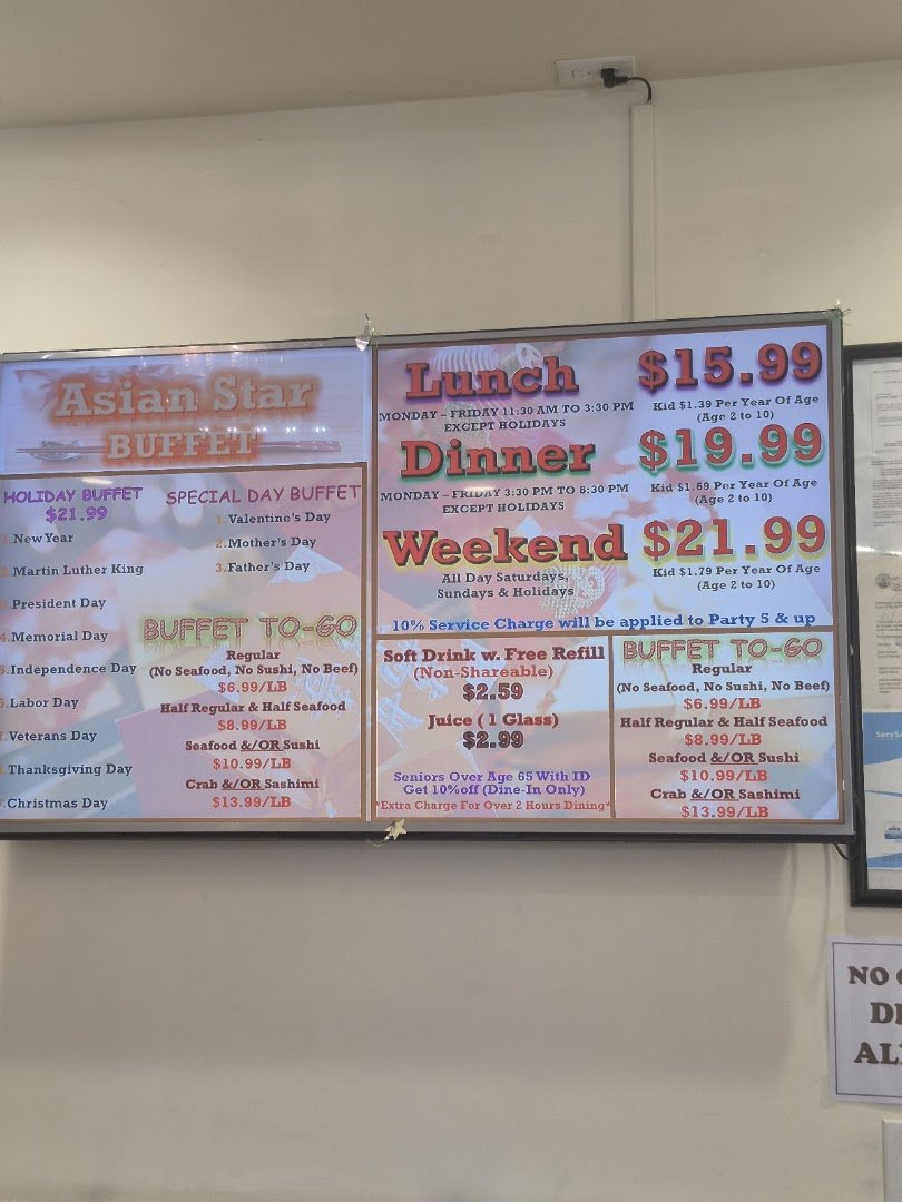 Family-friendly buffet counter with mixed dishes