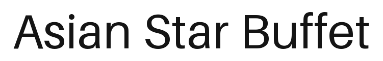 Asian Star Buffet