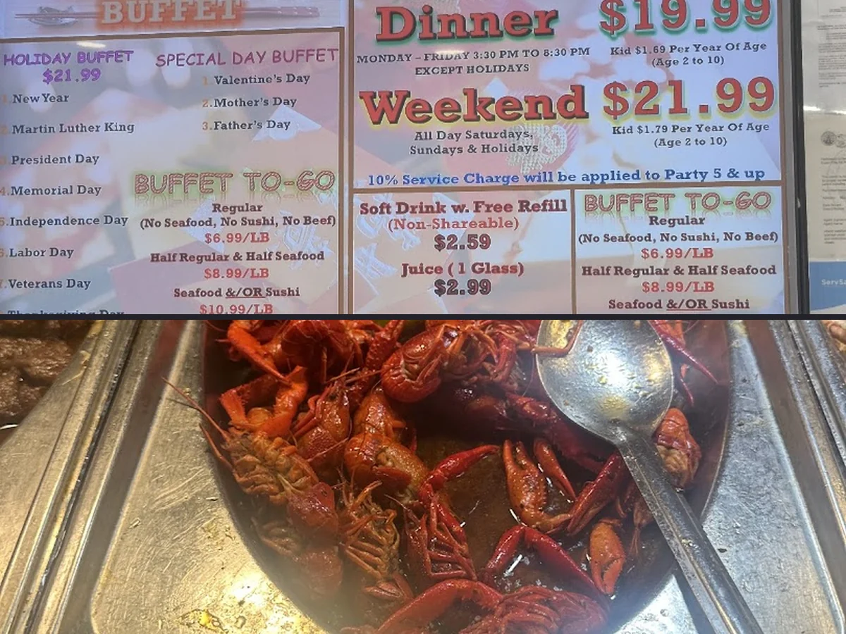 Takeaway containers arranged near buffet selections